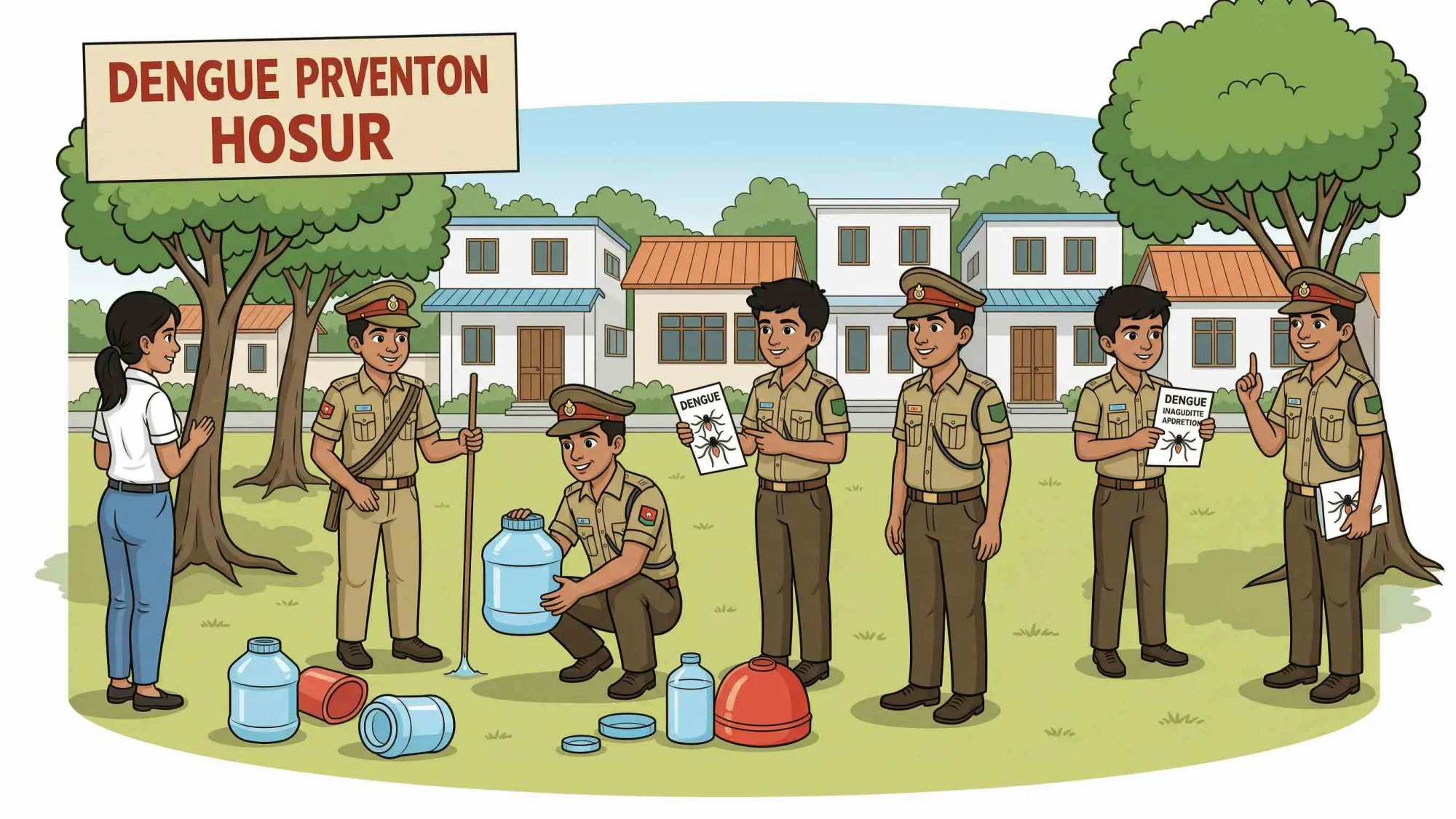 ஓசூரில் டெங்கு ஒழிப்பு விழிப்புணர்வு: பள்ளி மாணவர்களுடன் மாநகராட்சி தீவிர நடவடிக்கை!